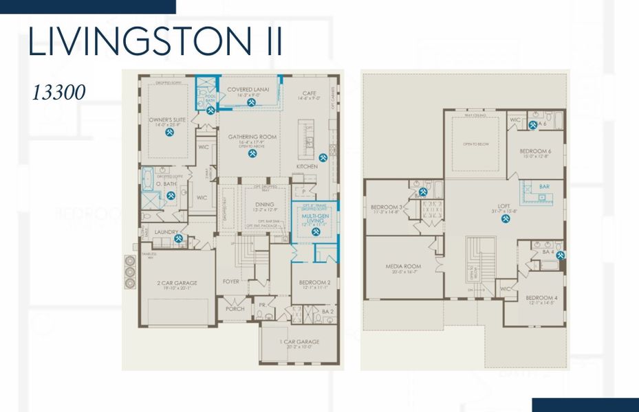 2D floor plan layout of this home in Amara, Lake Worth, FL (Image 3).