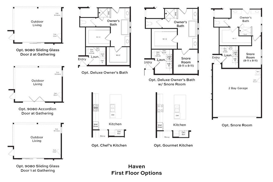 2D floor plan layout for the Haven by DRB Elevate. in Summerwind Crossing at Lakes of Cane Bay, Summerville, SC (Image 5).