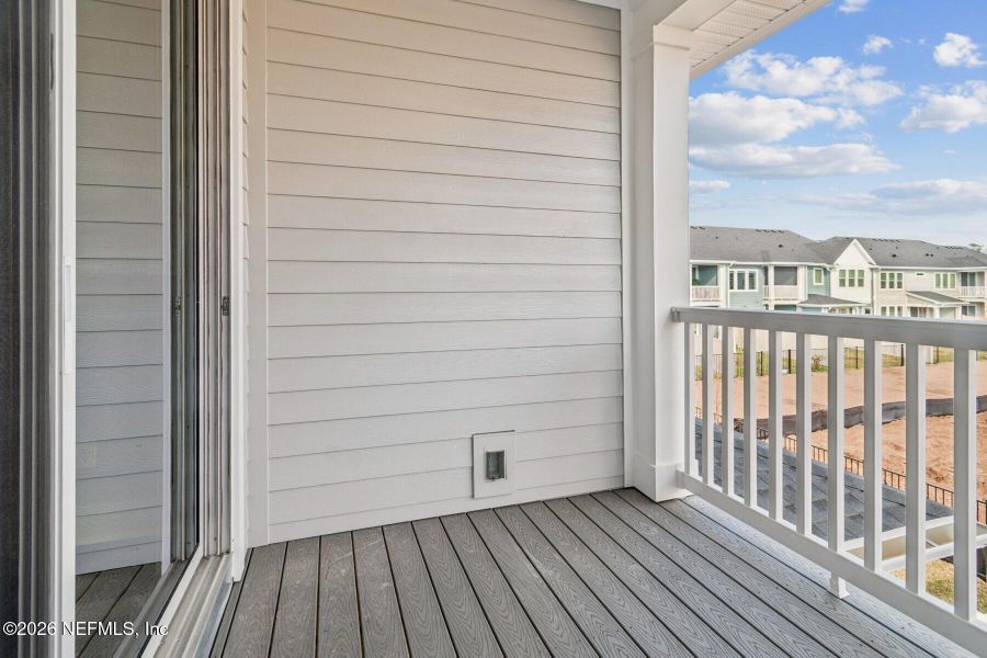 Exterior details and patio area of a home in Kettering at eTown - Traditional Collection, Jacksonville (Image 2). Exterior details and patio area of a home in Kettering at eTown - Traditional Collection, Jacksonville (Image 2).