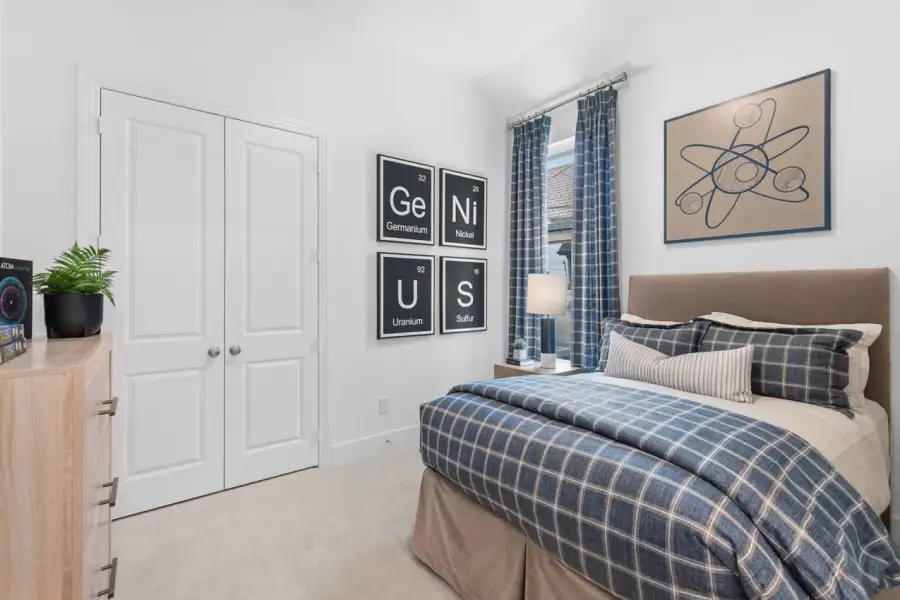 Representative Secondary Bedroom - some options shown Representative Secondary Bedroom - some options shown