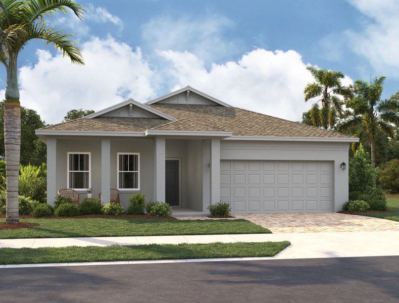 Representative exterior photo of a completed home built from the Badland by Ashton Woods in Catamaran Cove Traditional, Rockledge, FL (Image 15).