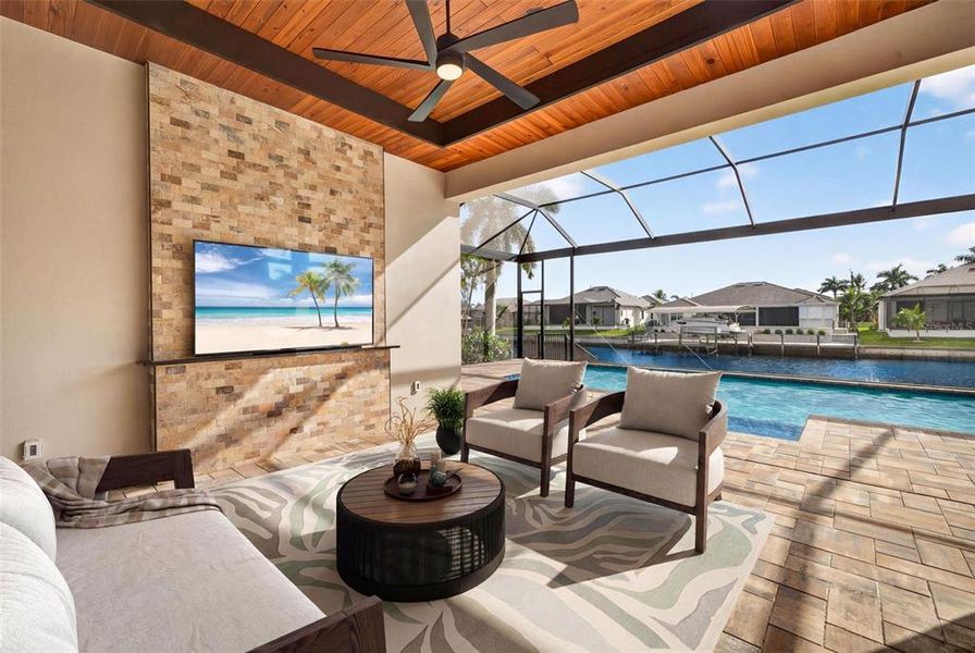 Exterior details and patio area of a home in , Cape Coral (Image 24). Exterior details and patio area of a home in , Cape Coral (Image 24).