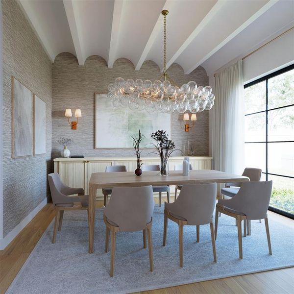 Furnished interior view inside a new home in , Dallas (Image 13).