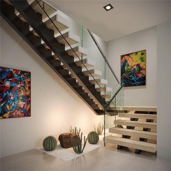 Furnished interior view inside a new home in , Miami (Image 8).