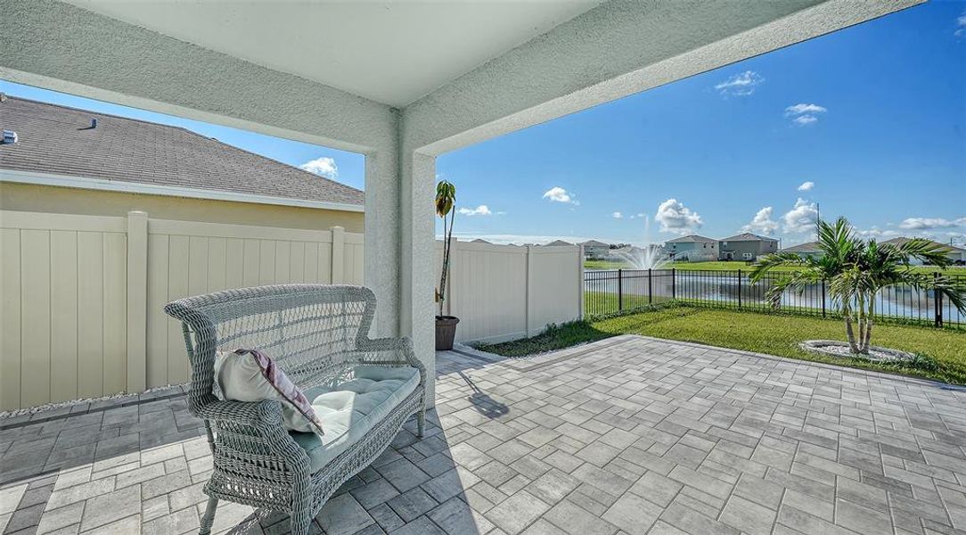 Exterior details and patio area of a home in Bella Lago, Parrish (Image 31). Exterior details and patio area of a home in Bella Lago, Parrish (Image 31).