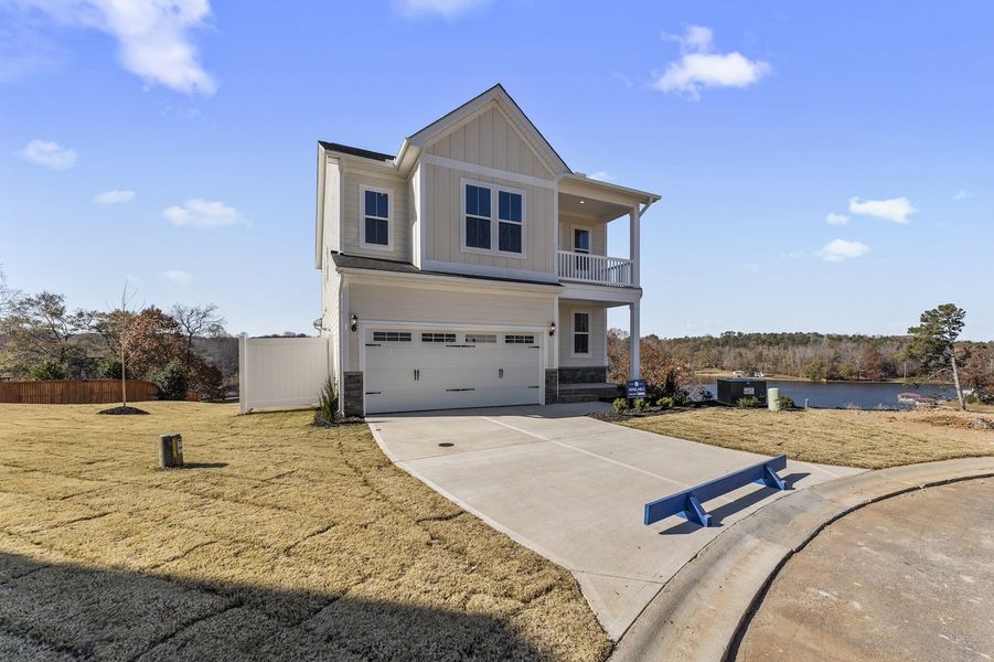 Front exterior of a new home in Lakeside Saluda, Greenville, SC, highlighting curb appeal (Image 23).