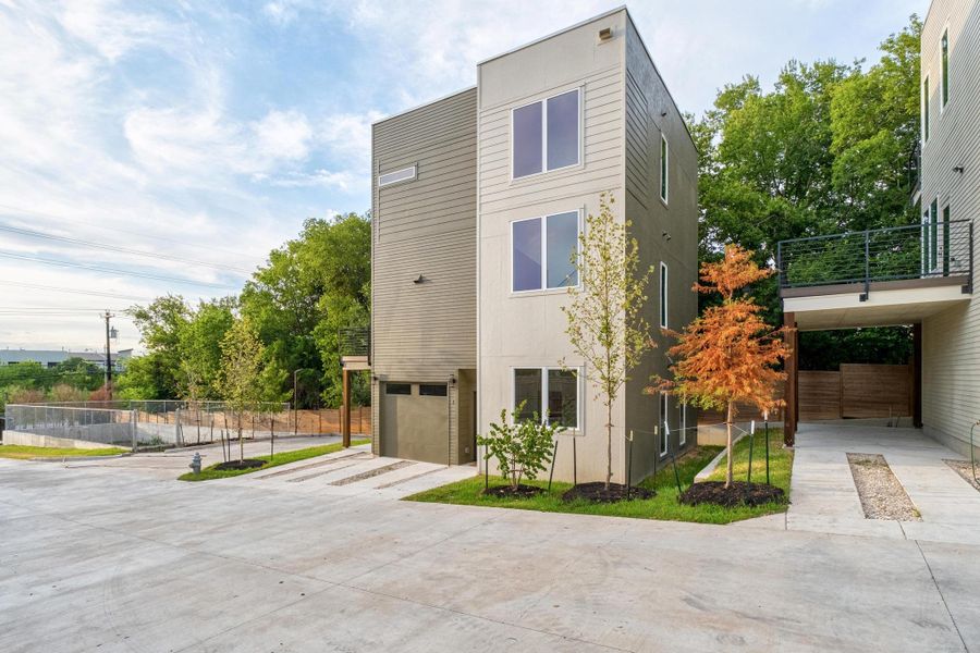 Front exterior of a new home in , Austin, TX, highlighting curb appeal (Image 22).