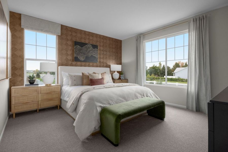 Representative furnished interior of a home built from the 1942 Modeled by KB Home in Murphy Creek Reserve, Aurora (Image 8).
