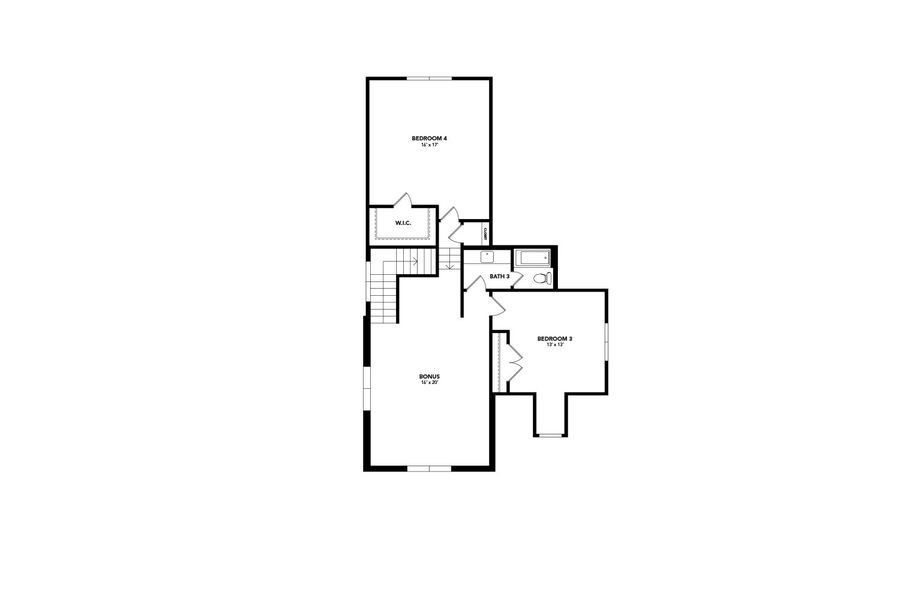 2D floor plan layout of this home in Shelton Square, Murfreesboro, TN (Image 3).