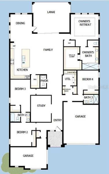 2D floor plan layout of this home in Palmera Wellen Park - Classic Series, Venice, FL (Image 2). 2D floor plan layout of this home in Palmera Wellen Park - Classic Series, Venice, FL (Image 2).