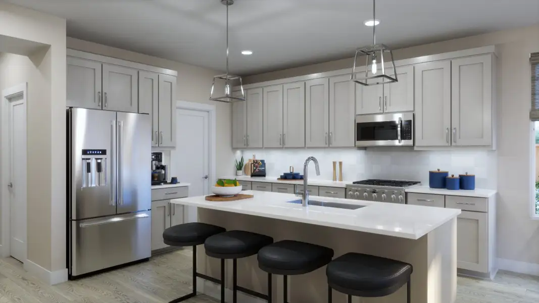 Furnished interior view inside a new home in Lariat, Liberty Hill (Image 3).