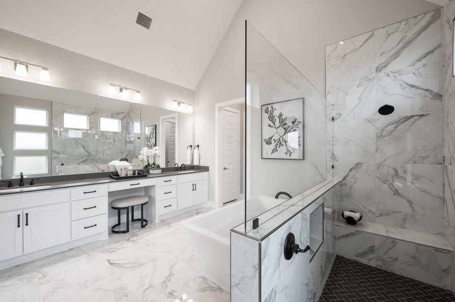 Representative furnished interior of a home built from the Milan by Tri Pointe Homes in Dunham Pointe, Cypress (Image 16).