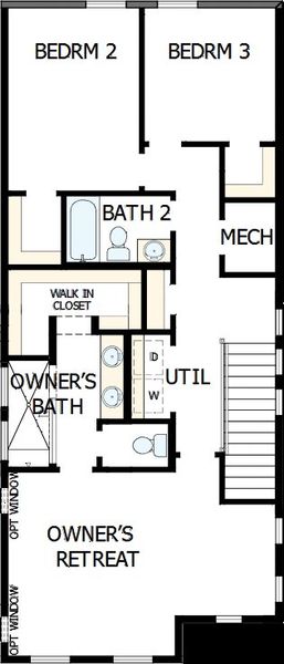 2D floor plan layout of this home in Revel Crossing at Wolf Ranch – The Ascent Collection, Colorado Springs, CO (Image 4).