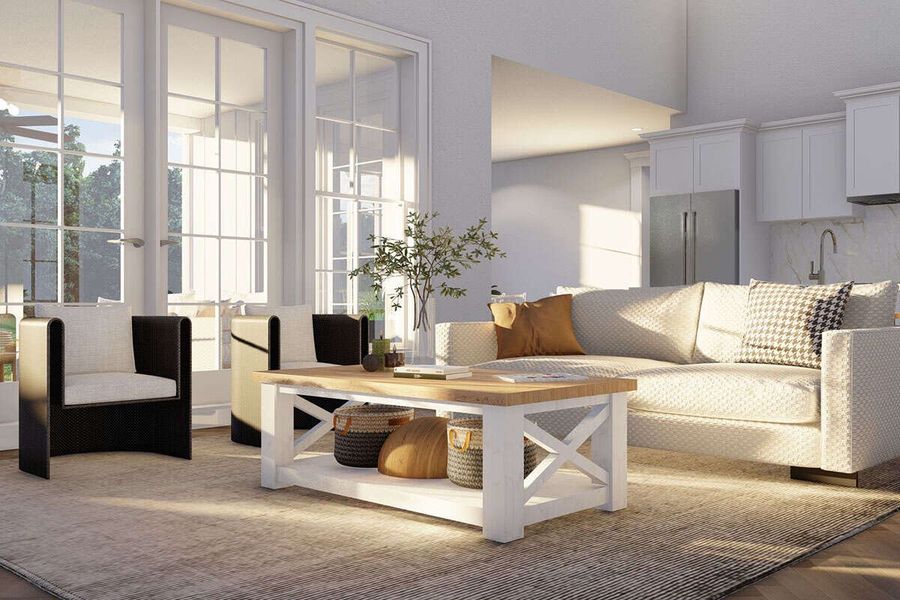 Representative furnished interior of a home built from the Slade by Zeal Home Builders in Oak Water Ranch, Granbury (Image 5). Representative furnished interior of a home built from the Slade by Zeal Home Builders in Oak Water Ranch, Granbury (Image 5).