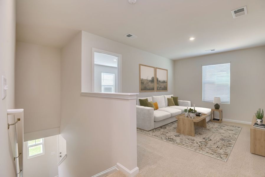 Furnished interior view inside a new home in Essence at Victorywoods Village, Columbia (Image 22).