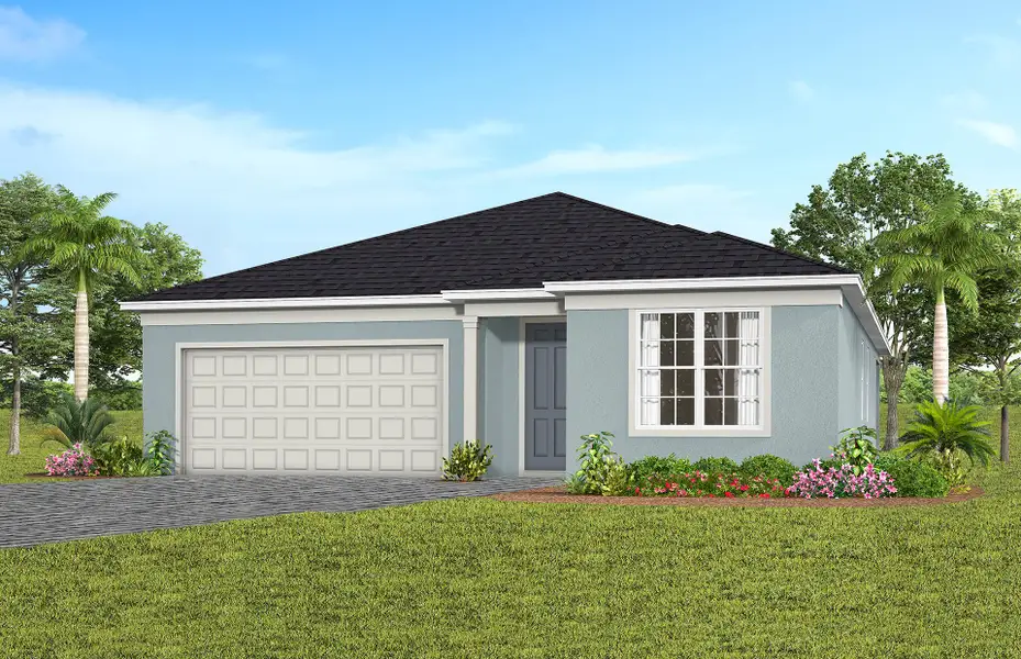 Representative exterior photo of a completed home built from the Coral by Pulte Homes in Lakehaven Estates, Clermont, FL (Image 1). Representative exterior photo of a completed home built from the Coral by Pulte Homes in Lakehaven Estates, Clermont, FL (Image 1).