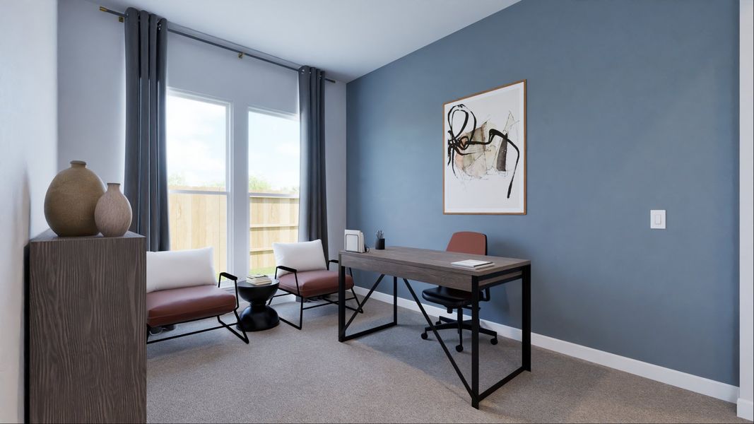 Representative furnished interior of a home built from the Hannah by New Home Co. in Winfrey Estates, Tomball (Image 9).