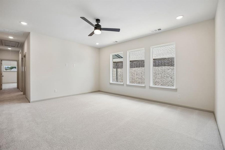 Plenty of family fun to be shared in this wonderful, light filled game room!