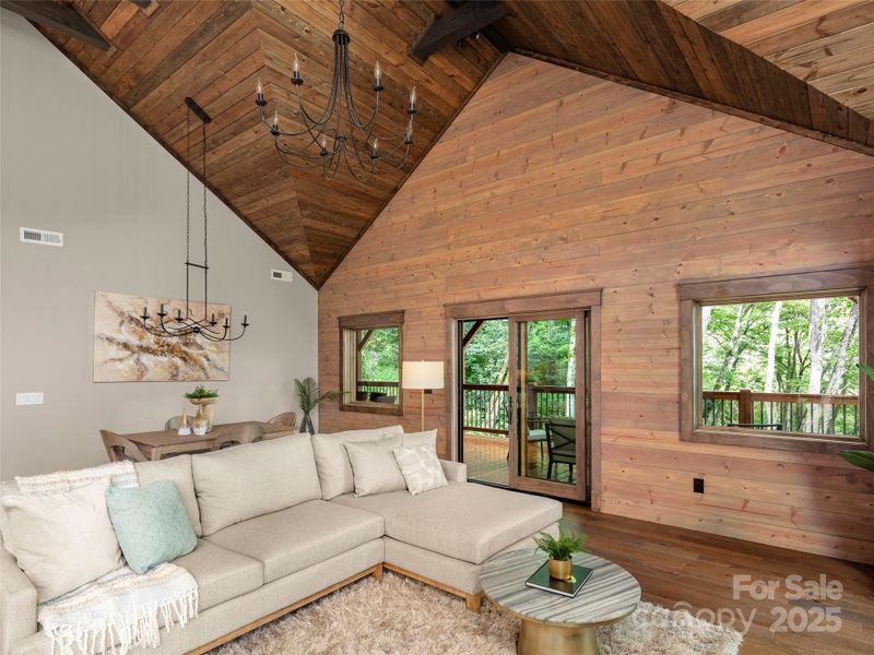 Furnished interior view inside a new home in , Maggie Valley (Image 35).