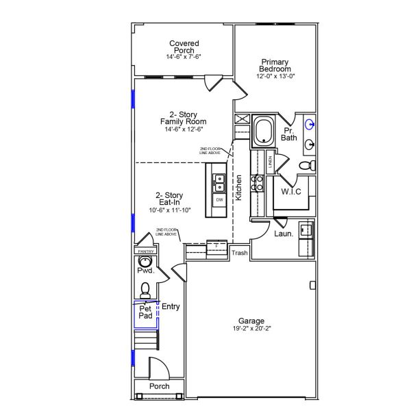 2D floor plan layout of this home in Grand Park, Leland, NC (Image 3). 2D floor plan layout of this home in Grand Park, Leland, NC (Image 3).