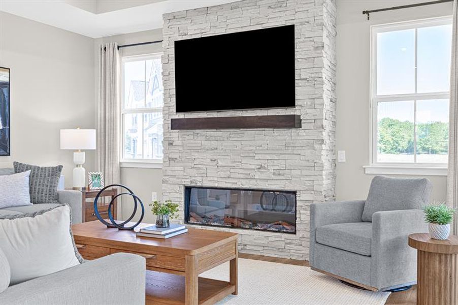 Representative furnished interior of a home built from the Riverbend by Ryan Homes in Seminole Palms Single-Family Homes, Palm Coast (Image 11).