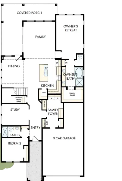 2D floor plan layout of this home in ARTAVIA - Enclave Collection, Conroe, TX (Image 2).