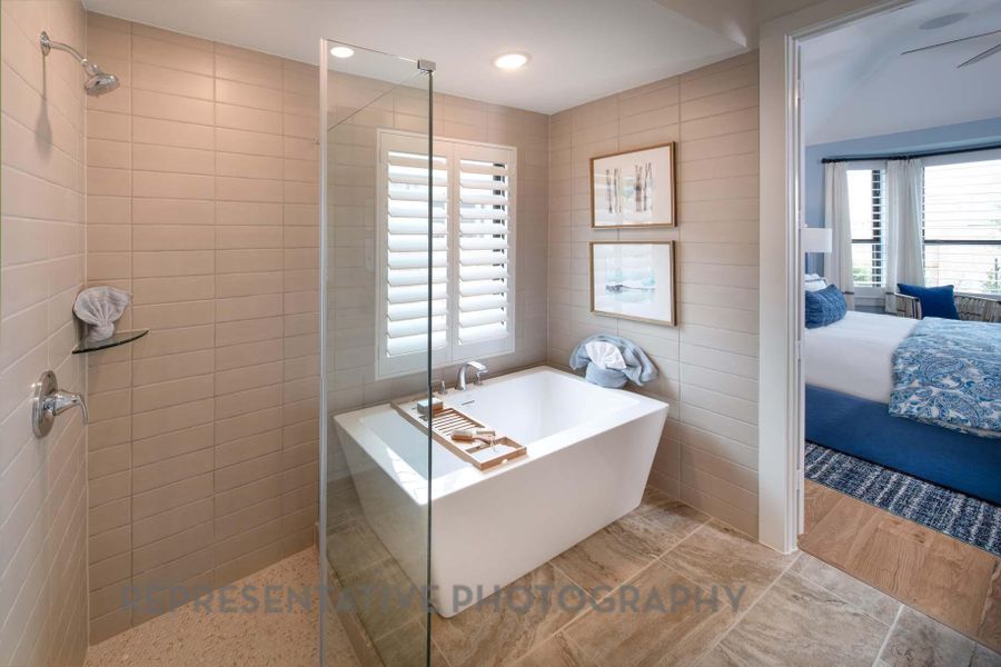 Furnished interior view inside a new home in Pomona, Manvel (Image 11).