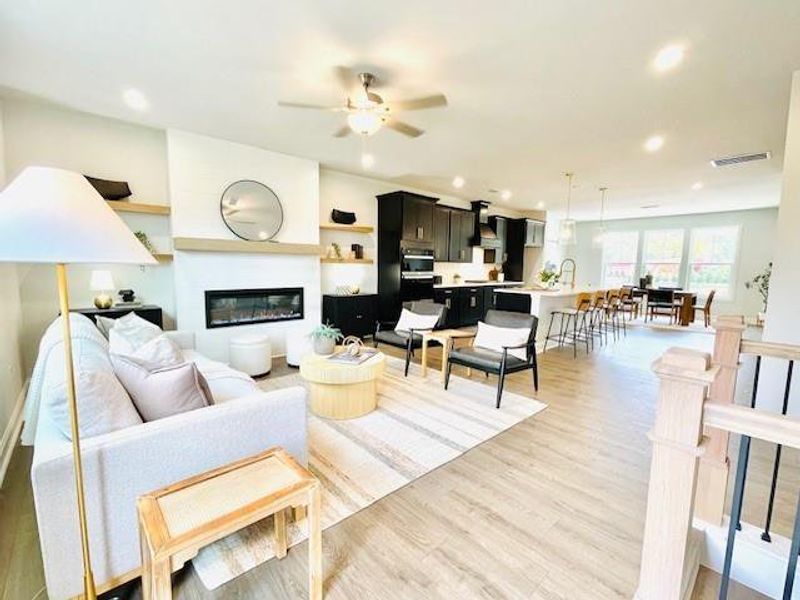 Furnished interior view inside a new home in Towne Village at Suwanee Dam, Sugar Hill (Image 27).