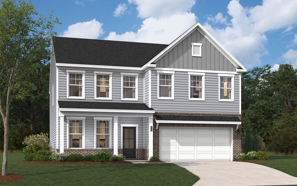 Representative exterior photo of a completed home built from the The Kershaw by Stanley Martin Homes in Riverside Ridge, Lawrenceville, GA (Image 81).