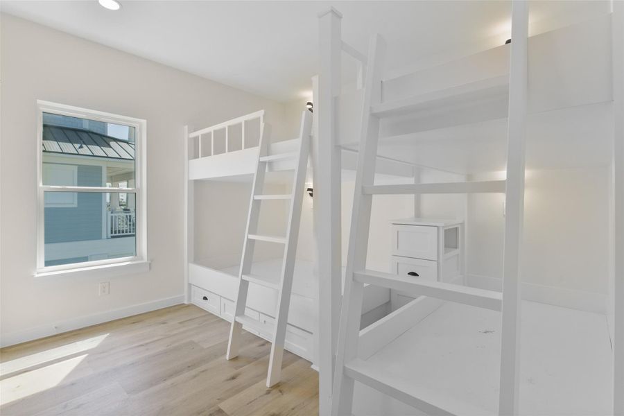 The bunk room is perfect for fun! The queen-over-queen beds can sleep six comfortably. The bunk room is perfect for fun! The queen-over-queen beds can sleep six comfortably.