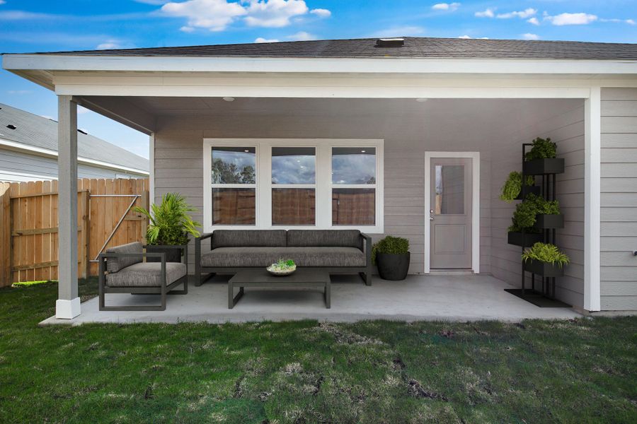 Exterior details and patio area of a home in Hockley Meadows, Hockley (Image 4).
