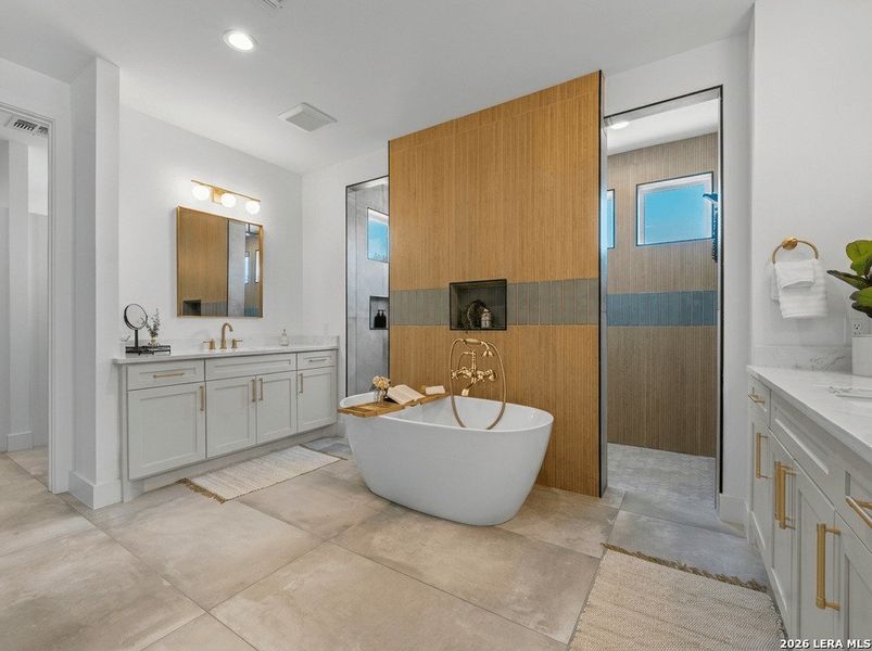 Furnished interior view inside a new home in , Bulverde (Image 42).