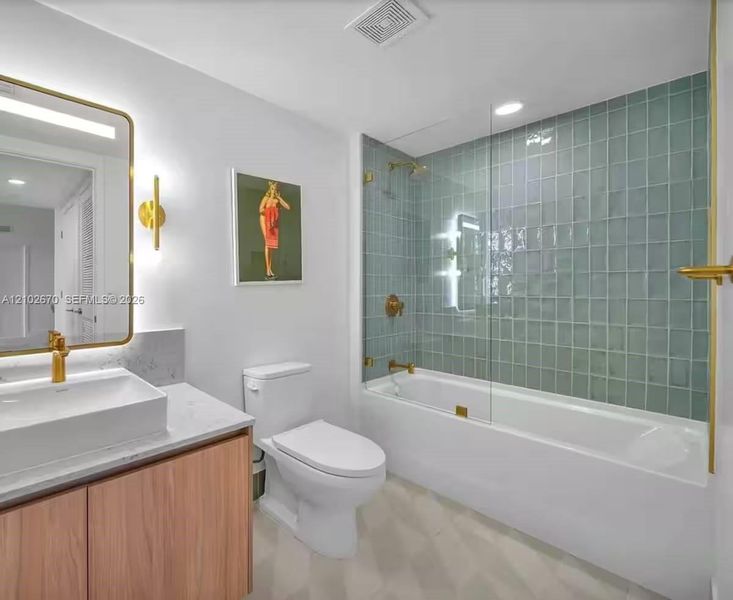 Furnished interior view inside a new home in , Miami (Image 10).