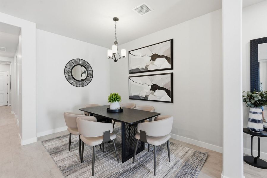 Representative furnished interior of a home built from the Santa Rosa by Hakes Brothers in Paseo Del Este, El Paso (Image 11).