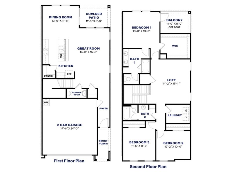 2D floor plan layout for the Terrace by D.R. Horton in Avance, Phoenix, AZ (Image 3).