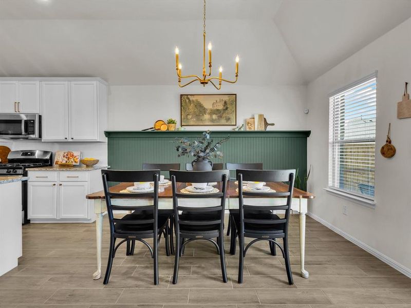 This dining area is large enough to seat 12 and is perfect for holidays or family gatherings.