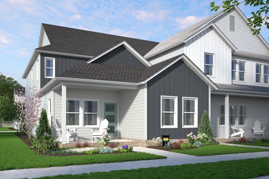 Representative exterior photo of a completed home built from the I Got Chills by Garman Homes in Allen Park, Raleigh, NC (Image 2). Representative exterior photo of a completed home built from the I Got Chills by Garman Homes in Allen Park, Raleigh, NC (Image 2).
