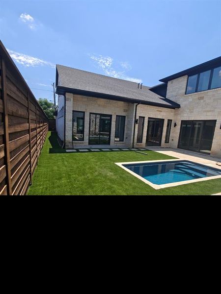 Exterior details and patio area of a home in , Dallas (Image 2). Exterior details and patio area of a home in , Dallas (Image 2).