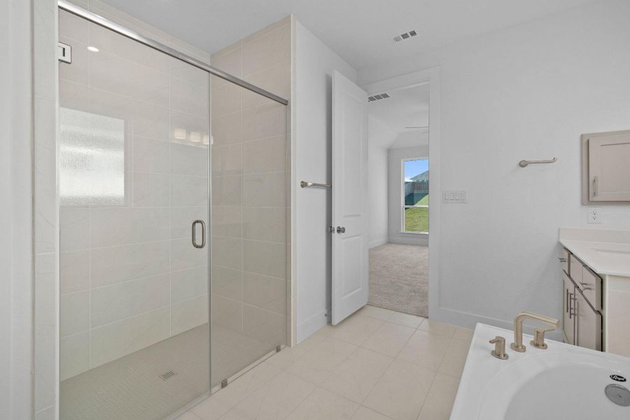 Walk-in shower in Primary Bath