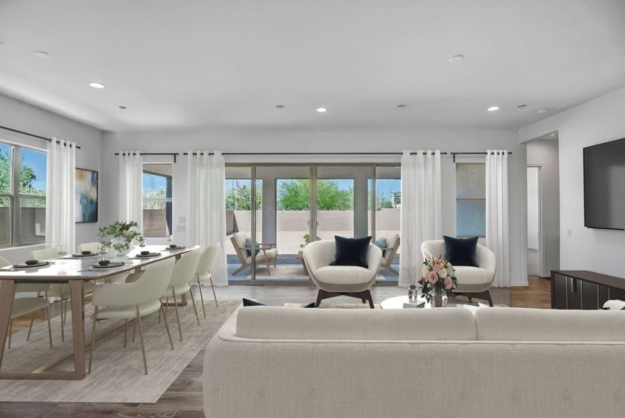 Furnished interior view inside a new home in Legends at Thunderbird, Glendale (Image 26). Furnished interior view inside a new home in Legends at Thunderbird, Glendale (Image 26).