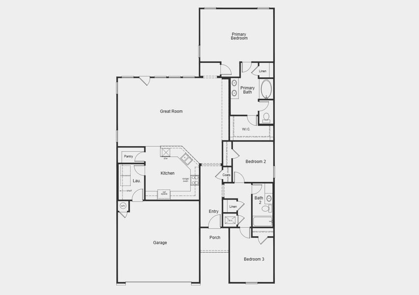 2D floor plan layout for the 1793 by KB Home in Brighton Preserve, Hockley, TX (Image 3). 2D floor plan layout for the 1793 by KB Home in Brighton Preserve, Hockley, TX (Image 3).