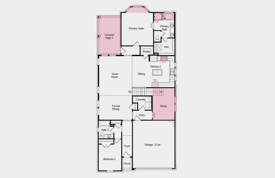 2D floor plan layout of this home in Stoneridge, Melissa, TX (Image 5).