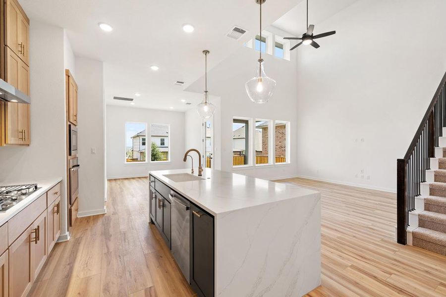 Furnished interior view inside a new home in Heritage, Dripping Springs (Image 6).