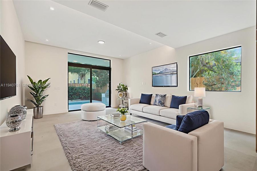 Furnished interior view inside a new home in , Miami (Image 15).