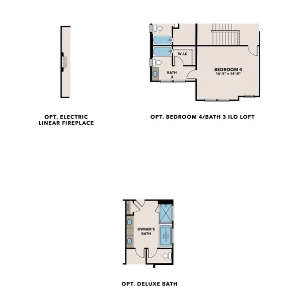 2D floor plan layout for the The Hampton B by Davidson Homes LLC in Melody Lakeside Estates, Buford, GA (Image 5).