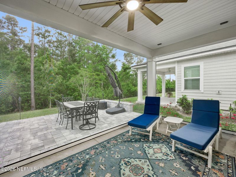 Exterior details and patio area of a home in Tributary, Yulee (Image 33).
