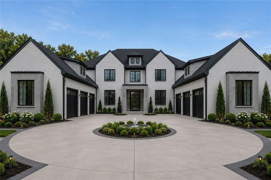 Front exterior of a new home in , Alpharetta, GA, highlighting curb appeal (Image 1). Front exterior of a new home in , Alpharetta, GA, highlighting curb appeal (Image 1).