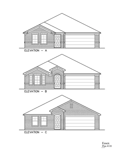 Representative exterior photo of a completed home built from the Essex by Cheldan Homes in Pitcock Addition, Graham, TX (Image 2). Representative exterior photo of a completed home built from the Essex by Cheldan Homes in Pitcock Addition, Graham, TX (Image 2).
