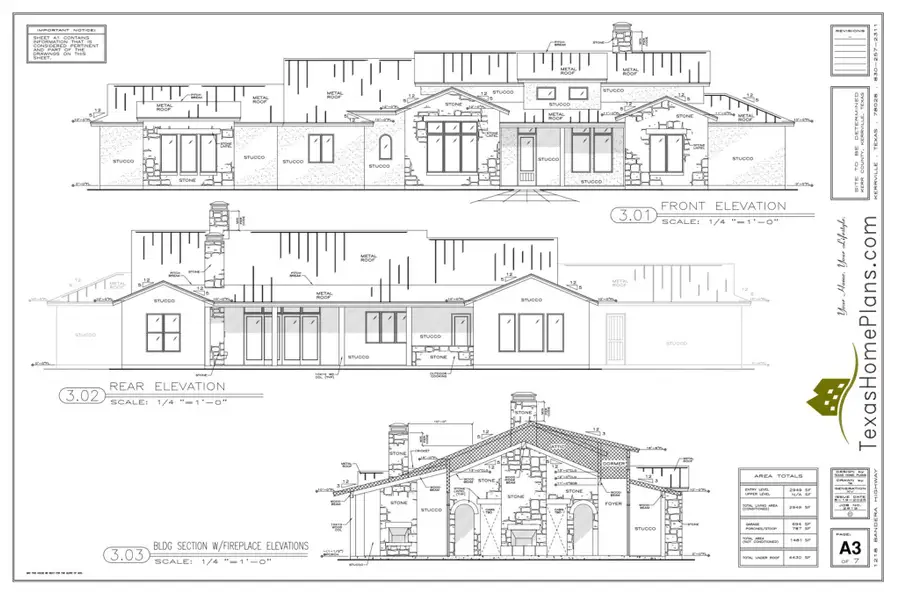 Exterior rendering of this home design in , Kerrville, TX (Image 4).