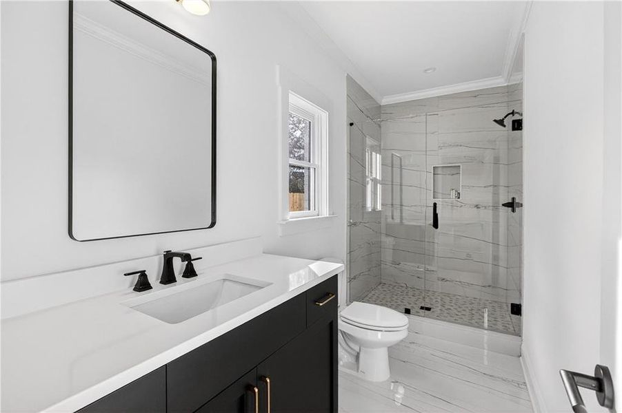 Furnished interior view inside a new home in , Marietta (Image 67).